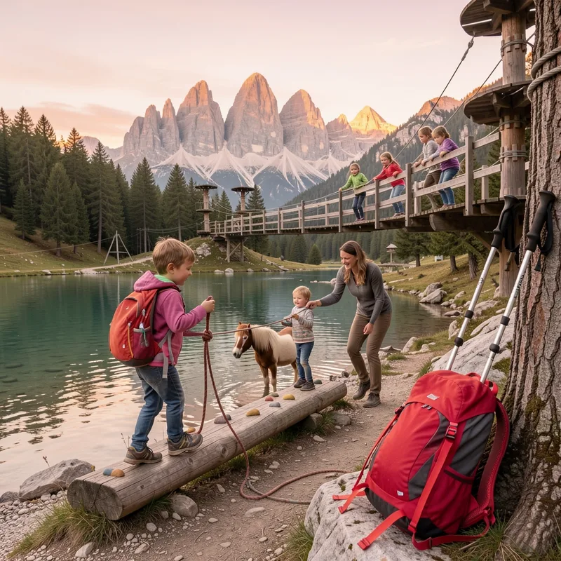 Vacances sportives en montagne avec des enfants : guide pratique Dolomites